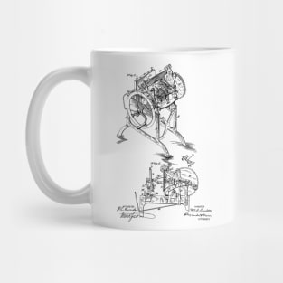 Printing Press Vintage Patent Hand Drawing Mug